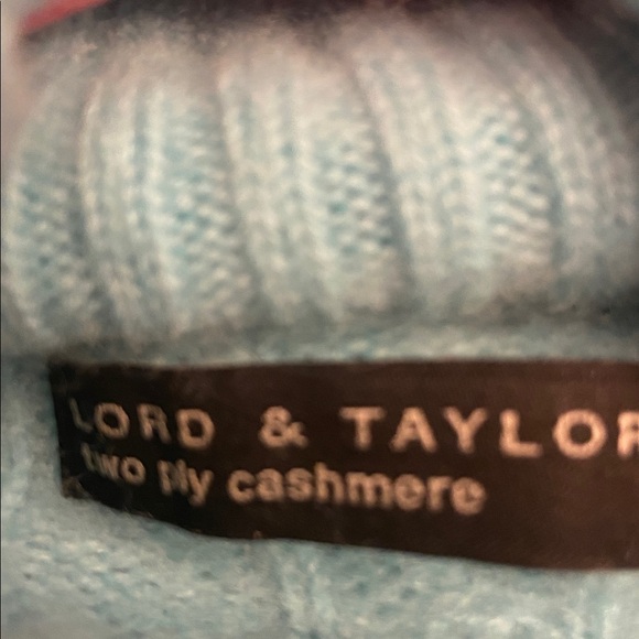 Lord & Taylor Light Blue Cashmere Knit - Picture 3 of 6
